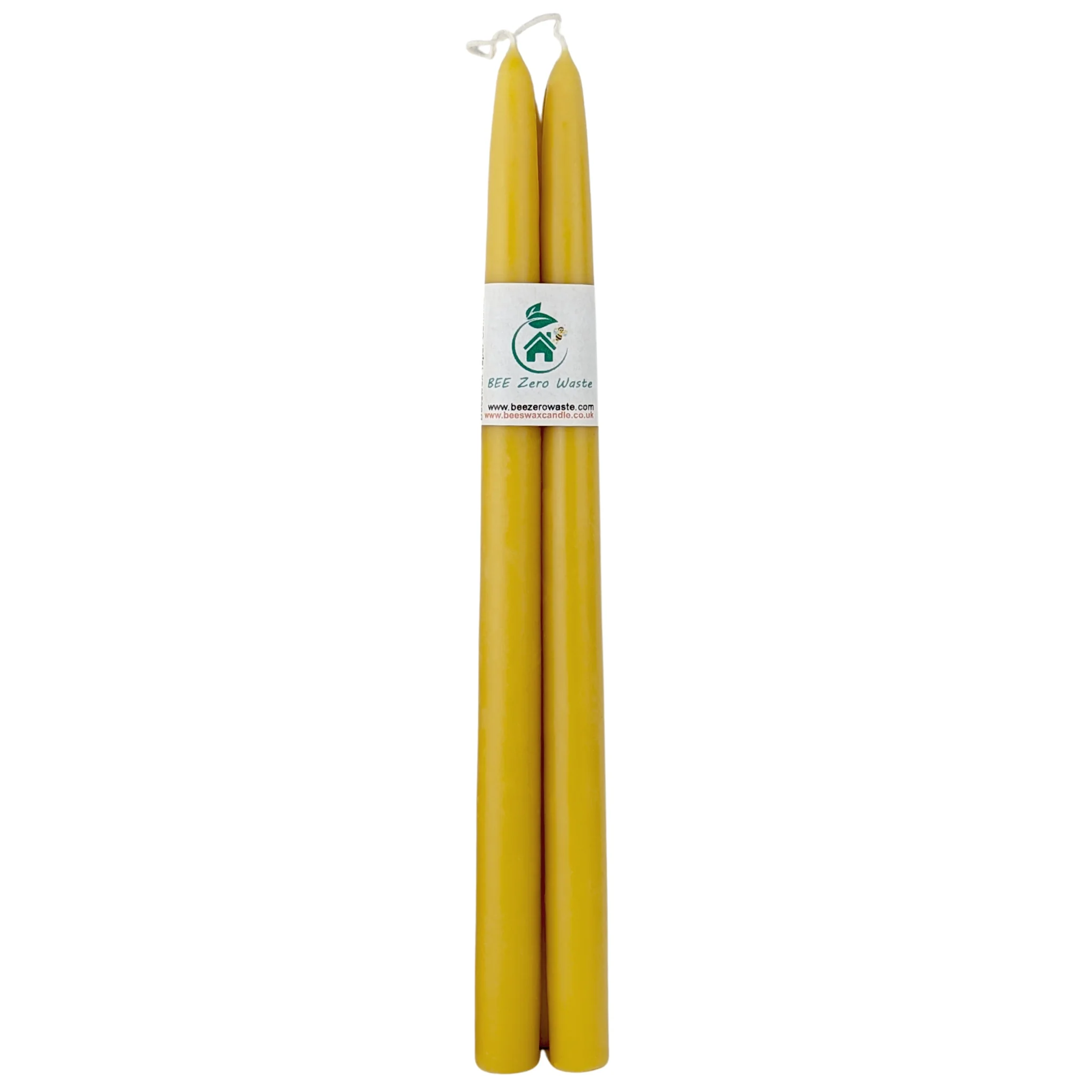 Hand-Dipped Beeswax Taper Candles - Pair (2 Candles) - Image 8