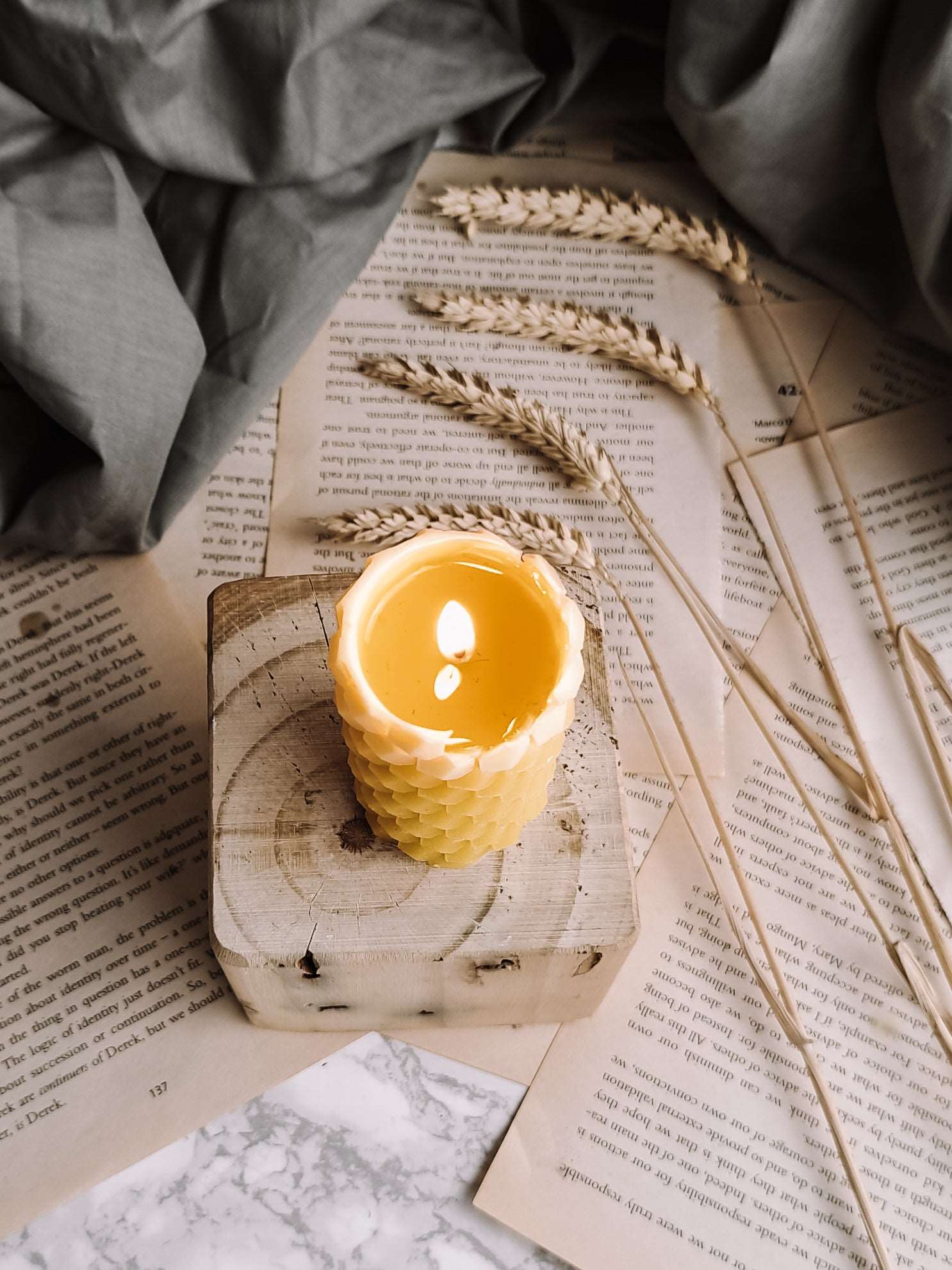 Honeycomb Solid Pure Beeswax Candle, Honey Bee, bee hive candles, Decorative Candles, autumn decor - Image 4